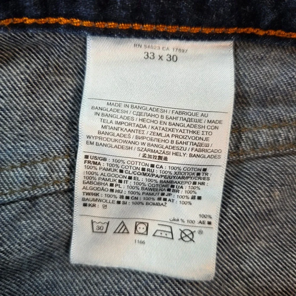 Banana Republic Vintage Straight Jeans Medium Indigo 33x30 Mens Denim